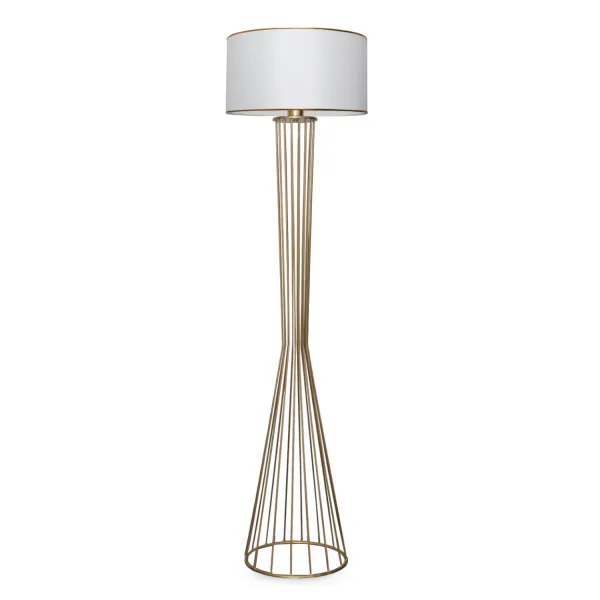 Opviq Stojacia lampa AYD XII 155 cm biela/zlatá