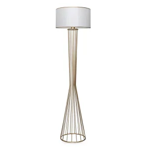 Opviq Stojacia lampa AYD XII 155 cm biela/zlatá