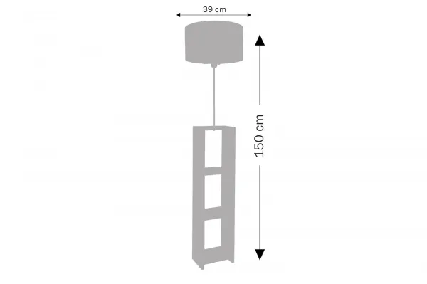 Opviq Stojaca lampa AYD 140 cm ecru-biela
