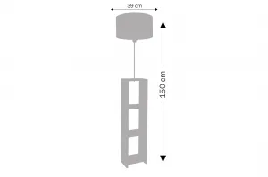 Opviq Stojaca lampa AYD 140 cm ecru-biela
