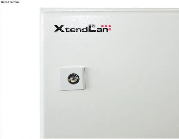 XtendLan 19" venkovní vodotěsný rozvaděč 17U 600x600, krytí IP55, nosnost 65kg, šedý