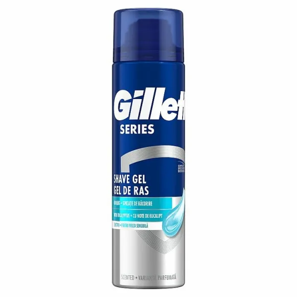 Gillette Series Chladivý Gél Na Holenie S Eukalyptom, 200ml