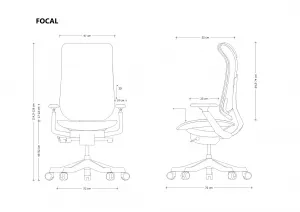 Ergonomická kancelárska stolička FOCAL