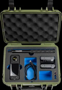 BW Outdoor Case Type 1000 pre Insta360 X4, bronzovo zelené