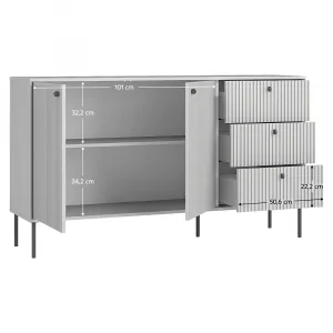 Komoda ARIS 2D3S, sivá