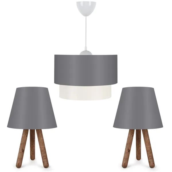ASIR Stolná lampa a luster AYD-1791 sivohnedá