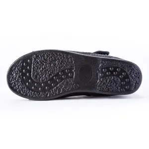 Pánske ortopedické páskové topánky čierne
