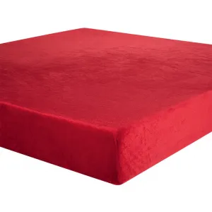Napínacia plachta na posteľ mikroplyš červená