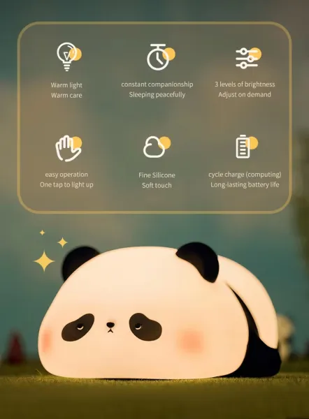 Earplugs.sk Detská nočná lampička - Panda