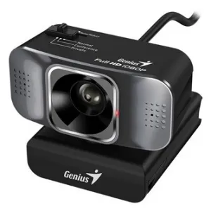 Genius 32200005400, Full HD Webkamera FaceCam Quiet, 1920x1080, USB 2.0, černá, Windows 7 a vyšší, FULL HD, 30 FPS