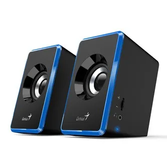 Genius reproduktory SP-U125 31730042402, 2.0, 3W, modré, regulace hlasitosti, 3,5 mm jack (USB), 150Hz-20kHz