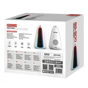 Marvo reproduktory MONKA SG-500, 2.0, 6W, bílé, regulace hlasitosti, RGB podsvícení