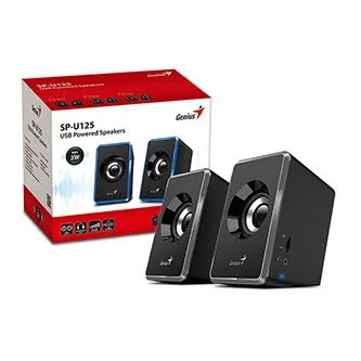 Genius reproduktory SP-U125 31730042403, 2.0, 3W, černo-šedý, regulace hlasitosti, 3,5 mm jack (USB), 150Hz-20kHz
