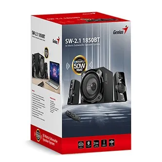 Genius reproduktory SW-2.1 1850BT 31730050401, 2.1, 50W, černé, RCA vstup, Bluetooth 5.3