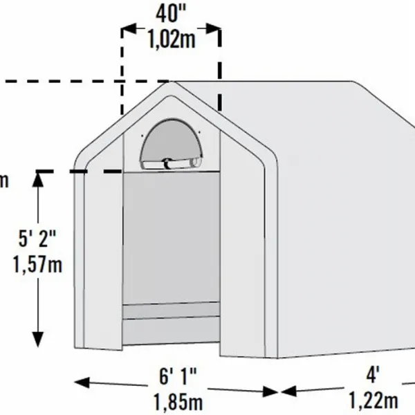 Fóliovník Shelterlogic 1,8x1,2 m PE Dekorhome