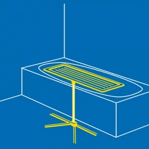 Skladací sušiak na bielizeň strieborná / modrá Dekorhome