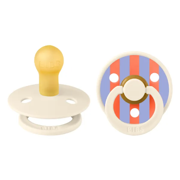 BIBS STUDIO Cumlíky z prírodného kaučuku Colour Pin 2ks - veľkosť 1 - Ivory Hush Mix