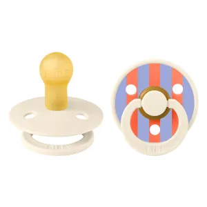BIBS STUDIO Cumlíky z prírodného kaučuku Colour Pin 2ks - veľkosť 1 - Ivory Hush Mix