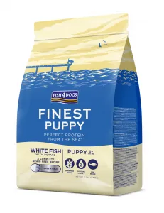 EXP: 26.2.2026 FISH4DOGS Granule veľké pre šteniatka Finest biela ryba so zemiakmi 1,5 kg, 2m+