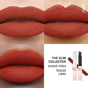 Yves Saint Laurent Rouge Pur Couture The Slim tenký zmatňujúci rúž s koženým efektom odtieň 1966 Rouge Libre 2.2 g