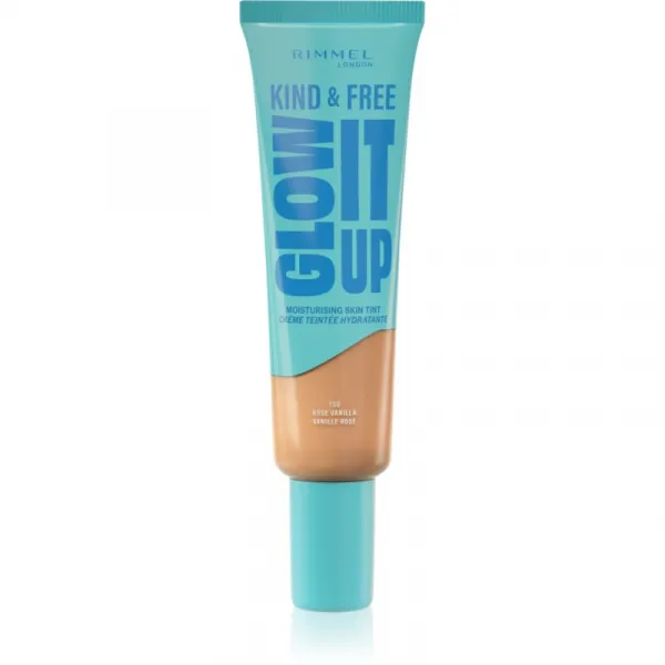 Rimmel Kind & Free Glow It Up ľahký hydratačný make-up odtieň 150 Rose Vanilla 30 ml