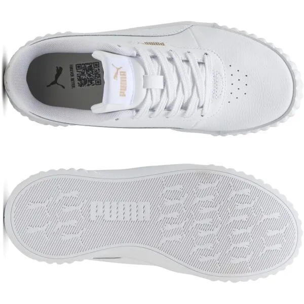 Puma CARINA 3.0 JR Dievčenská obuv na voľný čas, biela, veľkosť 38