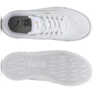 Puma CARINA 3.0 JR Dievčenská obuv na voľný čas, biela, veľkosť 38