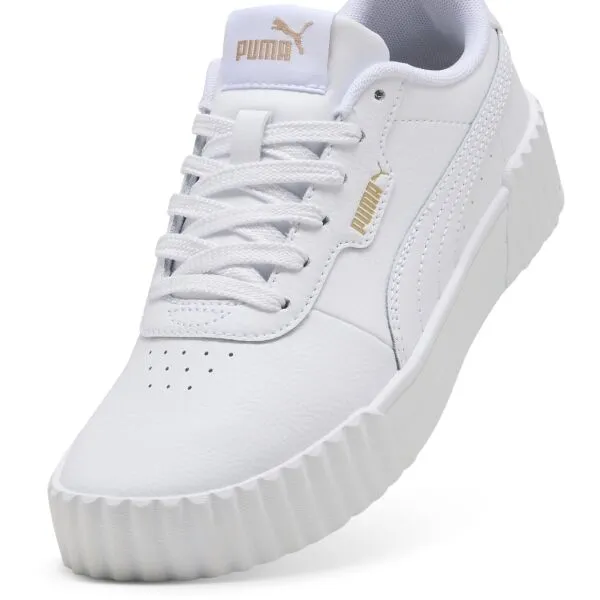 Puma CARINA 3.0 JR Dievčenská obuv na voľný čas, biela, veľkosť 38