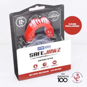 SAFEJAWZ EXTRO Chránič zubov, červená, veľkosť