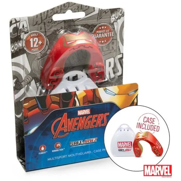 SAFEJAWZ MARVEL Chránič zubov, červená, veľkosť