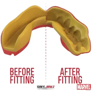 SAFEJAWZ MARVEL Chránič zubov, červená, veľkosť