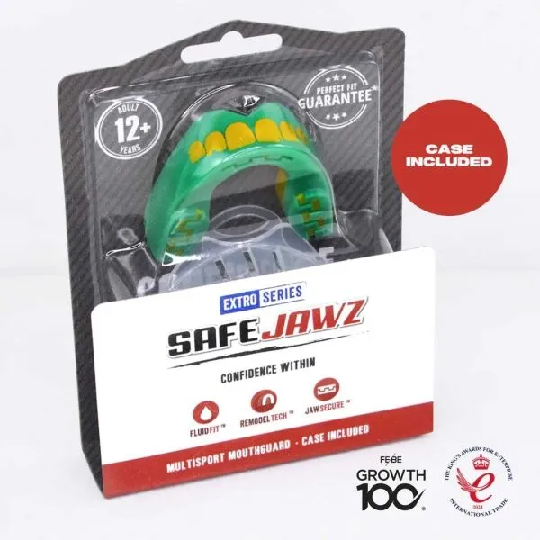 SAFEJAWZ EXTRO Chránič zubov, zelená, veľkosť