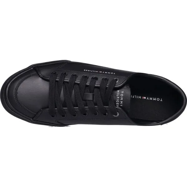 Tommy Hilfiger CORE CORPORATE VULCLEATHER Pánske tenisky, čierna, veľkosť