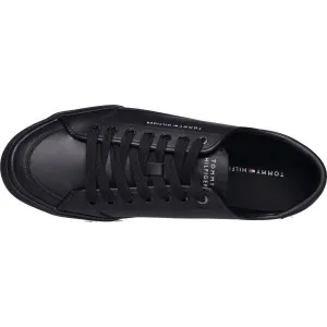 Tommy Hilfiger CORE CORPORATE VULCLEATHER Pánske tenisky, čierna, veľkosť