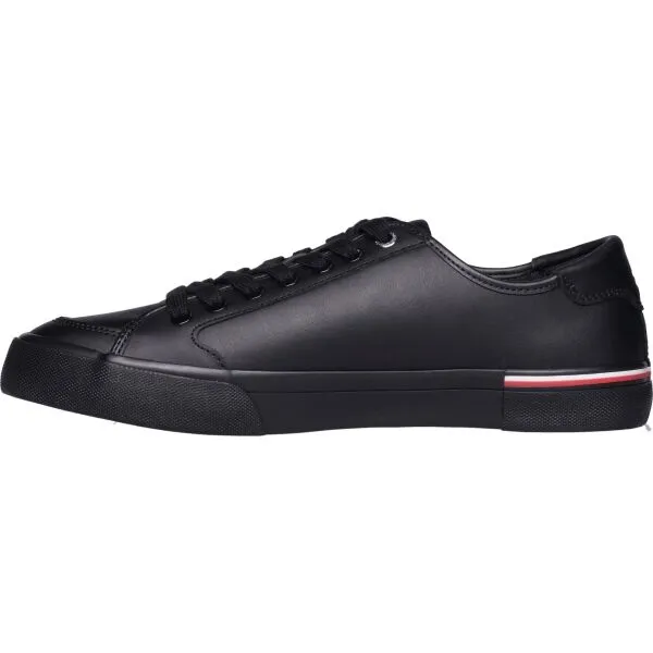 Tommy Hilfiger CORE CORPORATE VULCLEATHER Pánske tenisky, čierna, veľkosť