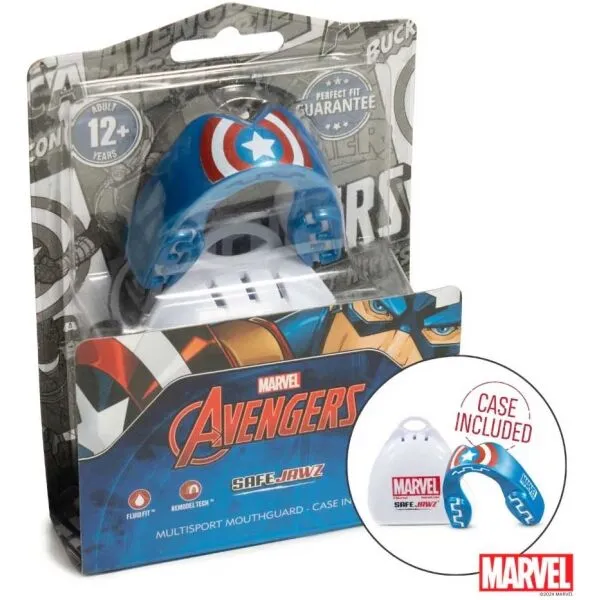 SAFEJAWZ MARVEL Chránič zubov, modrá, veľkosť