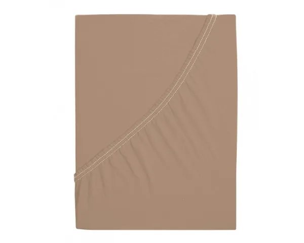 Jersey plachta z mako bavlny LUXORA 180x200 cm svetlohnedá