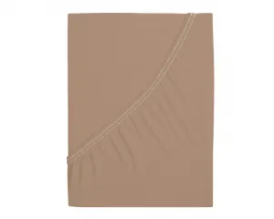Jersey plachta z mako bavlny LUXORA 180x200 cm svetlohnedá