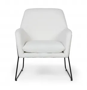 Biele designové kreslo MILAN