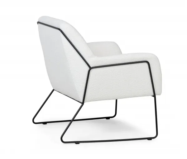 Biele designové kreslo MILAN