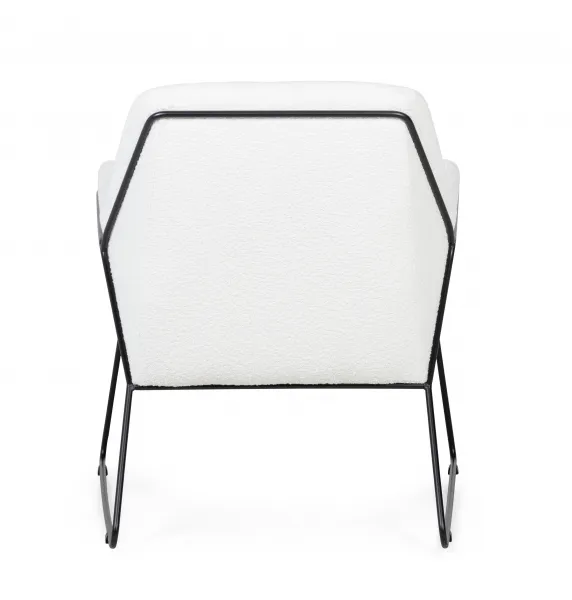 Biele designové kreslo MILAN