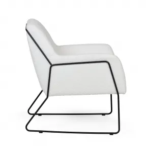 Biele designové kreslo MILAN