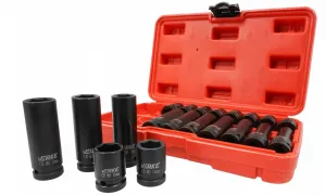 VERKE Rázové nadstavce 1/2" 10-19mm - dlhé a krátke