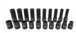 VERKE Rázové nadstavce 1/2" 10-19mm - dlhé a krátke