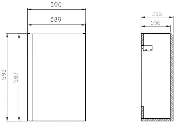 CERSANIT - SET 971 MODUO 40 BIELA DSM (skrinky + UMÝVADLO) S801-218-DSM