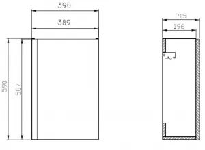 CERSANIT - SET 971 MODUO 40 BIELA DSM (skrinky + UMÝVADLO) S801-218-DSM