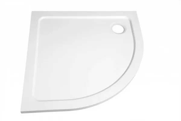 AQUALINE - TECMI vanička z liateho mramoru, štvrťkruh 90x90x3cm, R55 PQ559