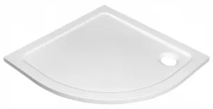 AQUALINE - TECMI vanička z liateho mramoru, štvrťkruh 90x90x3cm, R55 PQ559