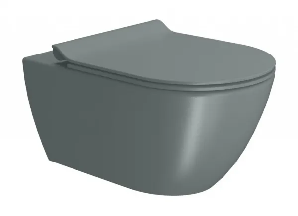 GSI - PURA závesná WC misa, Swirlflush, 36x55cm, agave dual-mat 881504