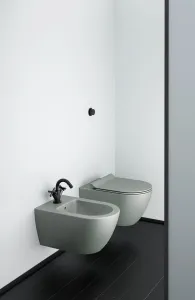 GSI - PURA závesná WC misa, Swirlflush, 36x55cm, agave dual-mat 881504